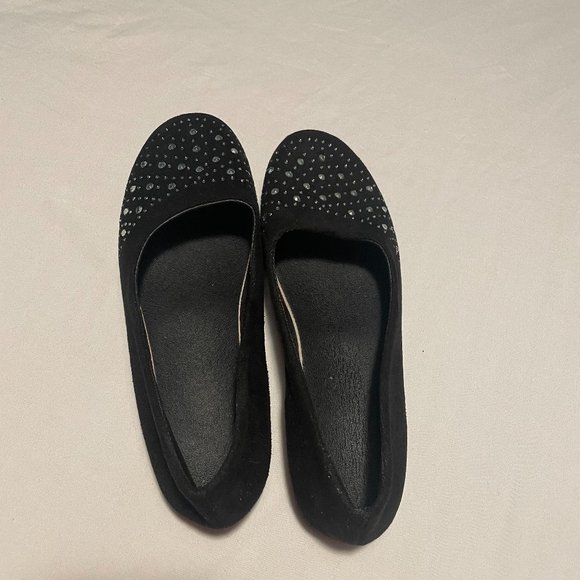 Black Rhinestone Flats - Picture 3 of 4
